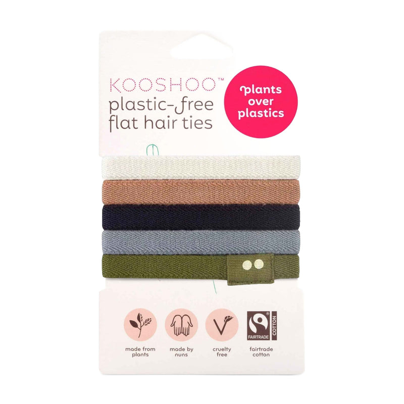 Flat Plastic-Free Hair Ties