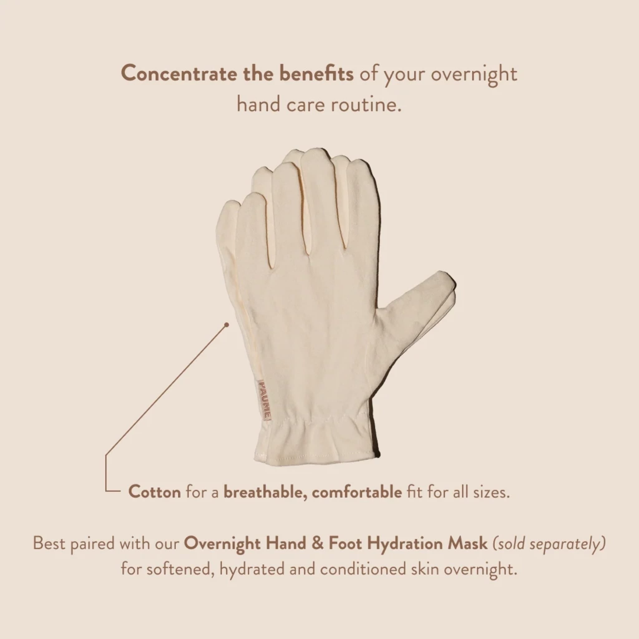 100% Cotton Overnight Hydration Gloves