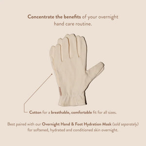 Gants d'hydratation de nuit 100 % coton
