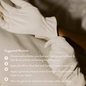 Gants d'hydratation de nuit 100 % coton