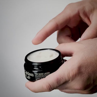Caldera Lab The Base Layer anti-aging rich moisturizer texture and application demo