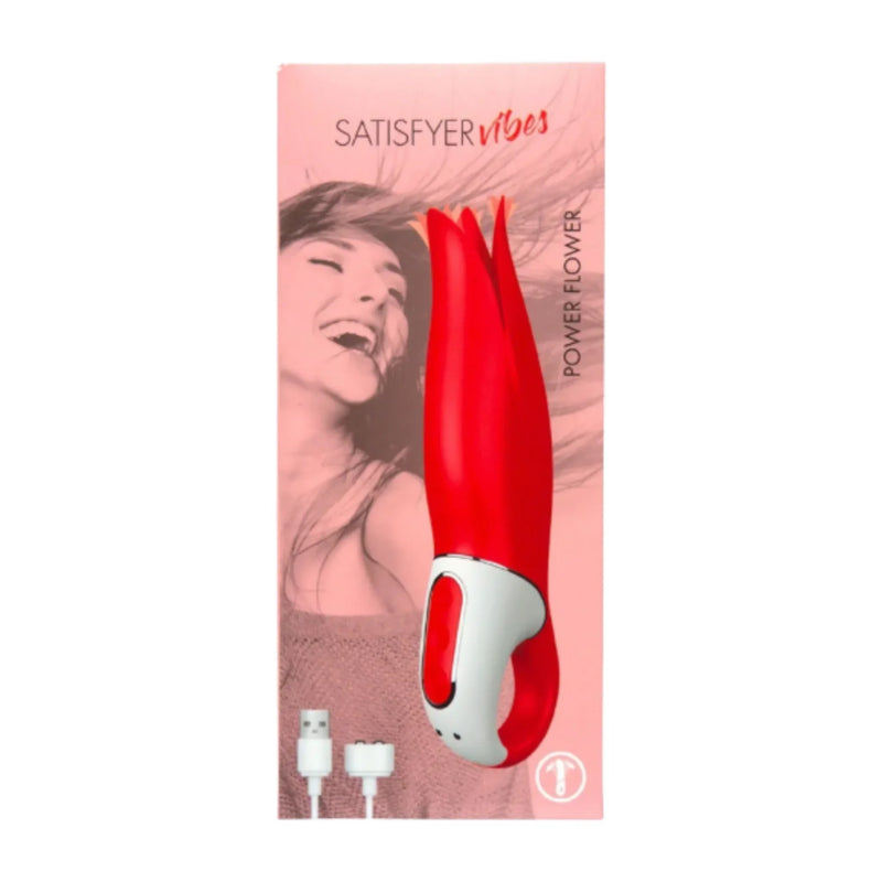 Vibromasseur Flower Power - rouge