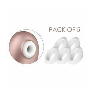 Satisfyer Pro Deluxe Climax Tips - Pack of 5 - White