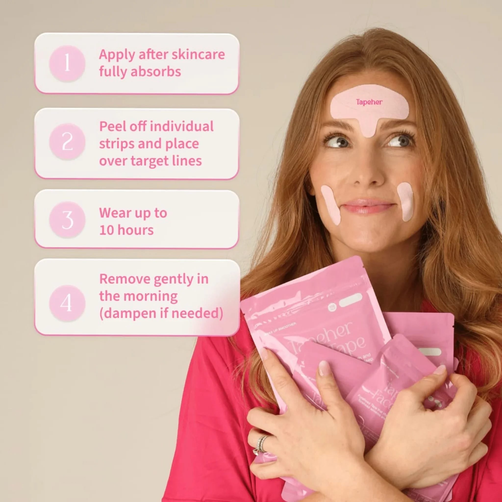Bandes lissantes pour le visage