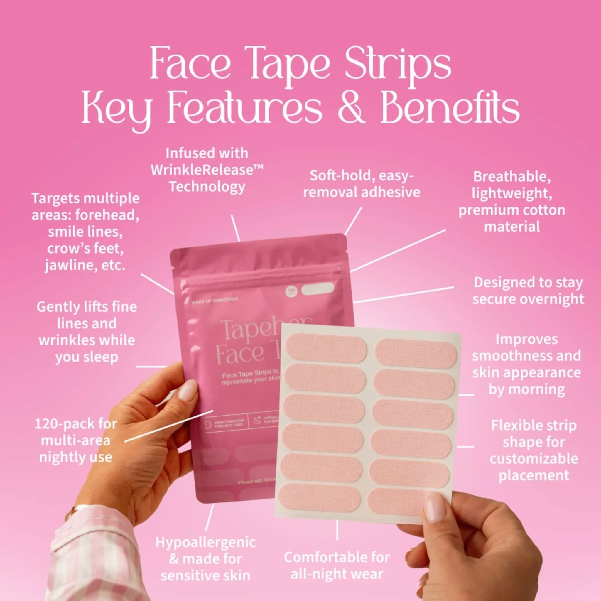 Bandes lissantes pour le visage
