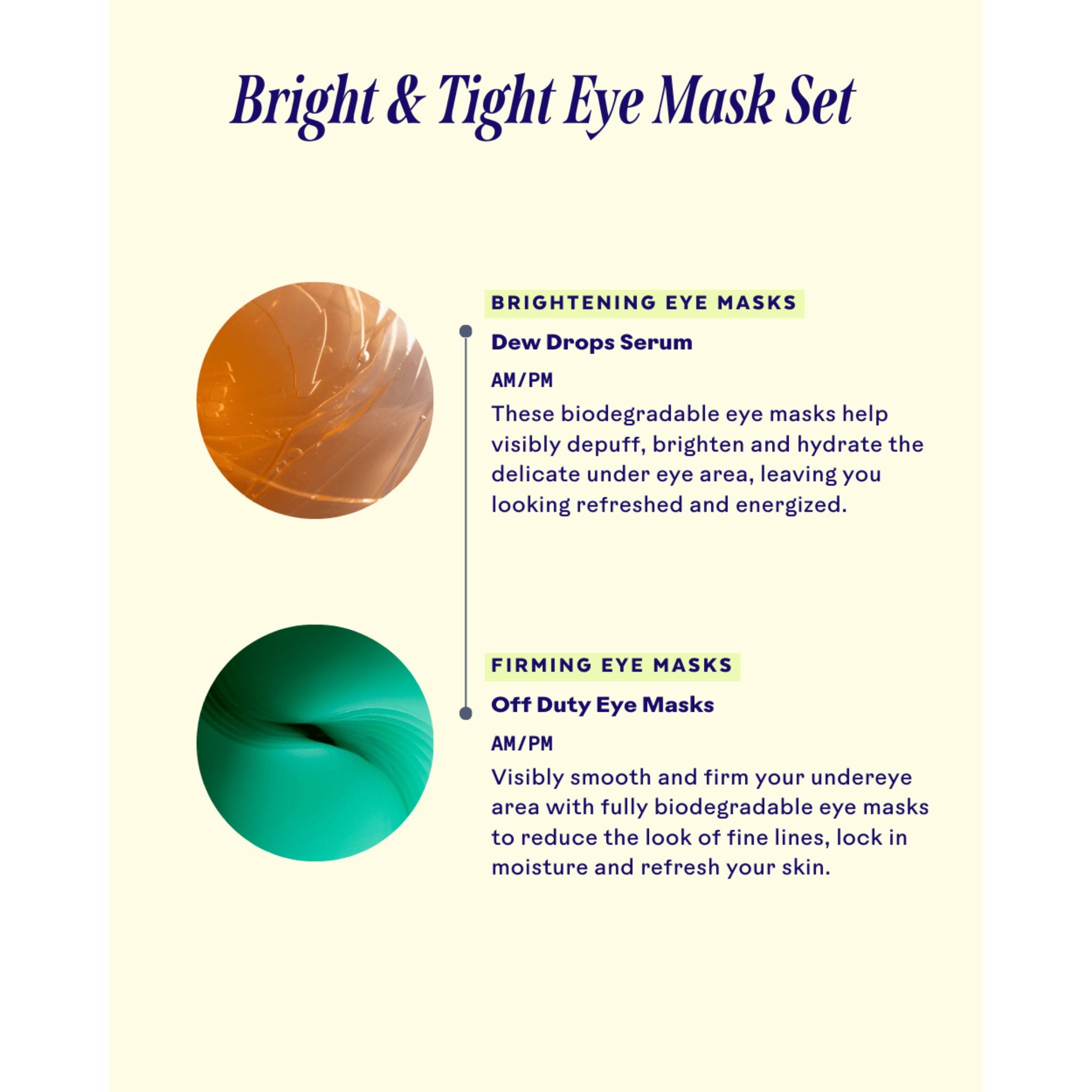 Bright & Tight Biodegradable Eye Mask Quartet