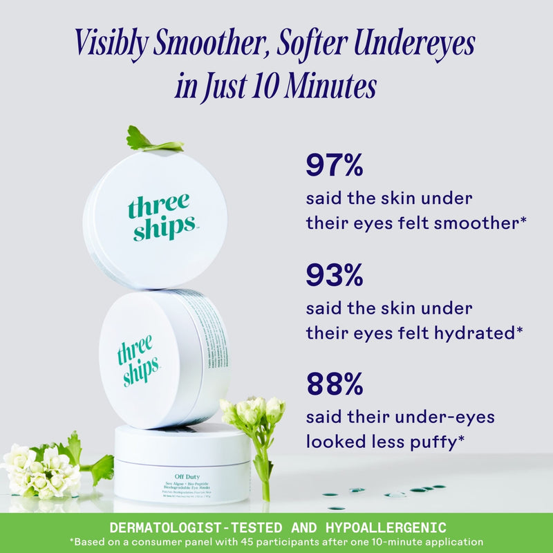 Masques biodégradables lissants pour les yeux OffDuty™
