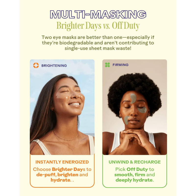 Masques biodégradables lissants pour les yeux OffDuty™