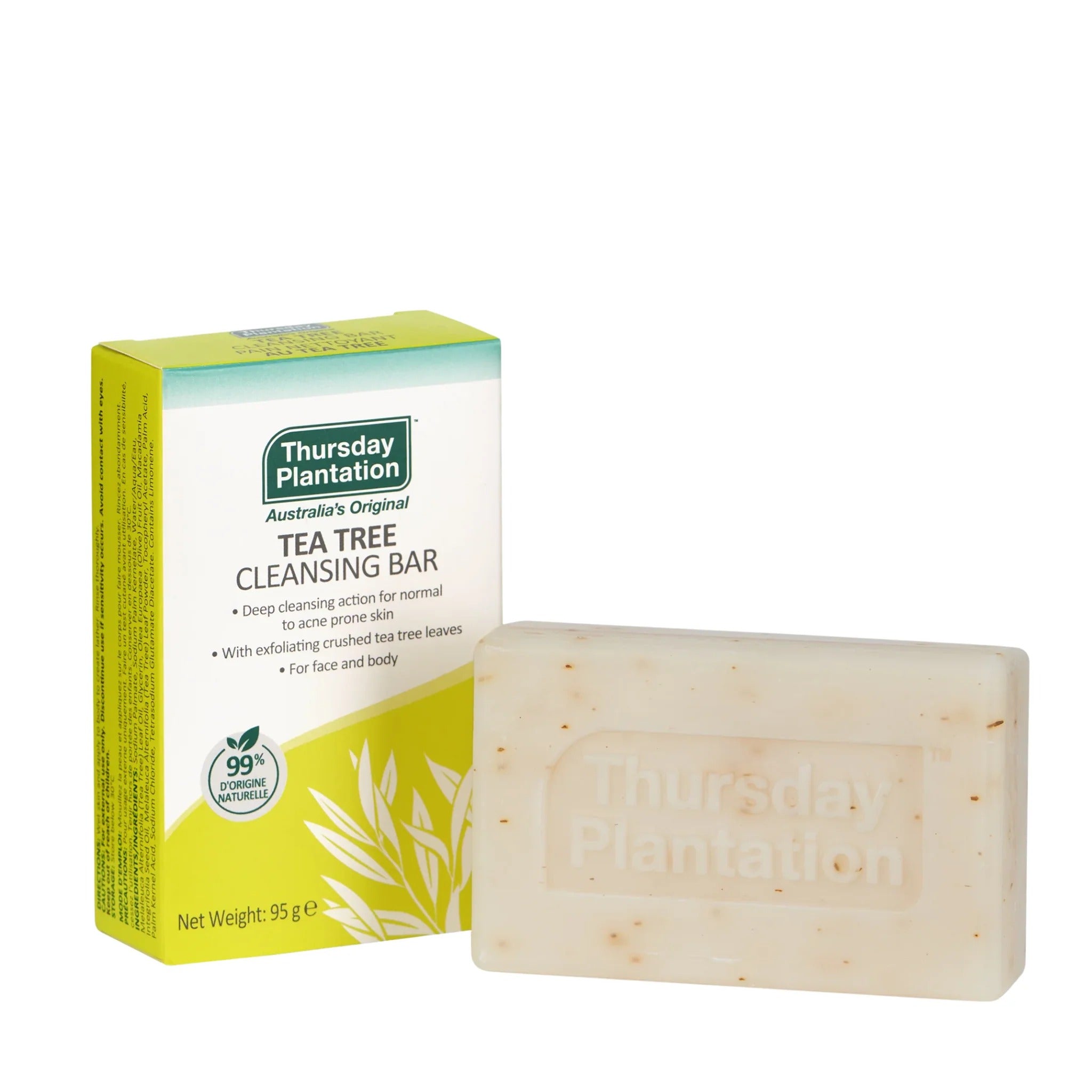 Tea Tree Exfoliating Cleansing Bar for Face & Body