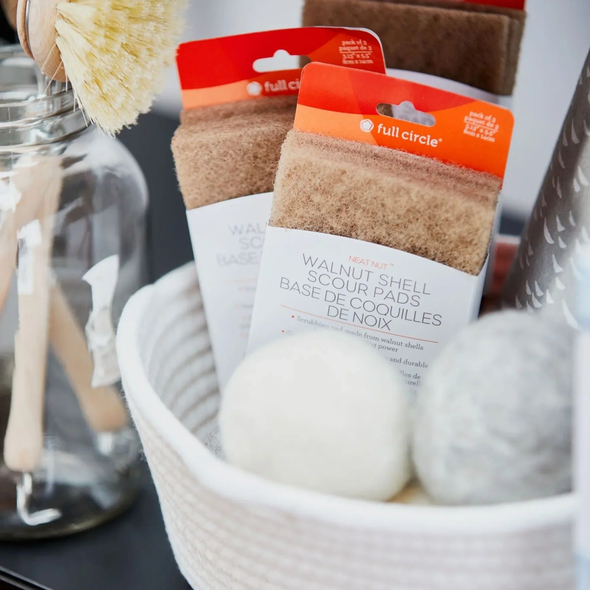 Full Circle - Tampons à récurer à base de coquilles de noix
