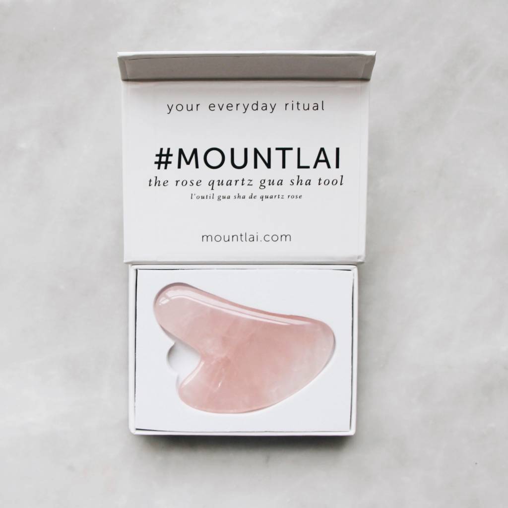 L'outil Gua Sha en quartz rose 