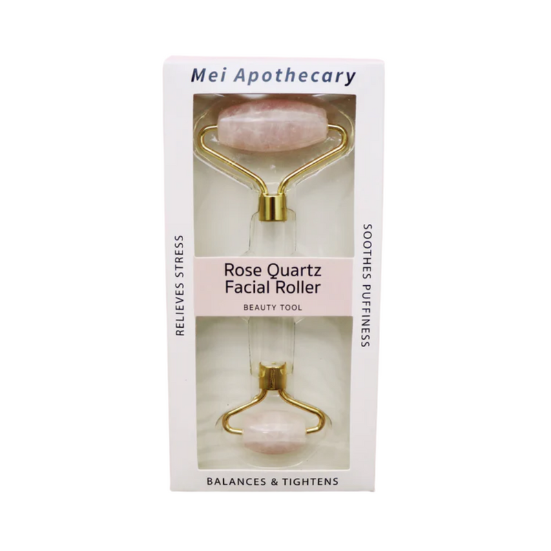 Rose Quartz Facial Roller Beauty Tool